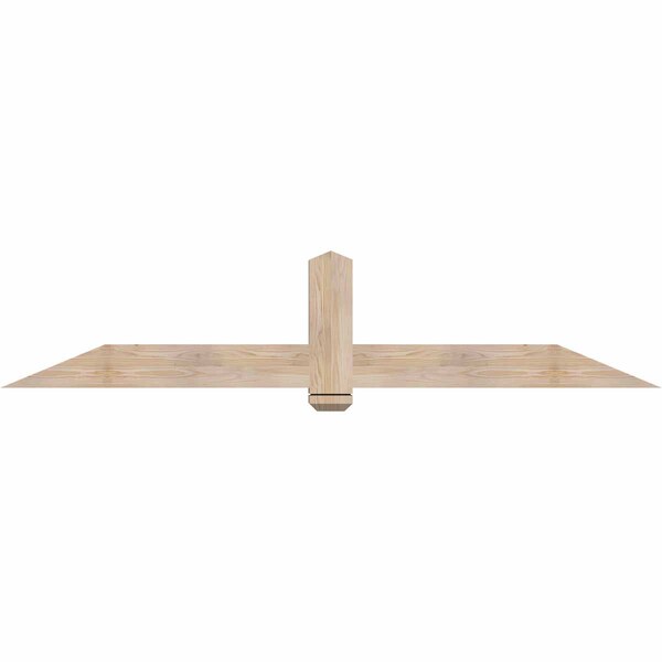Ekena Millwork Eugene Smooth Timber Gable Bracket, Douglas Fir, 84"W x 17"H x 3 1/2"D x 5 1/2"F, 5/12 Pitch GBW084X17X0406EUG00SDF - main